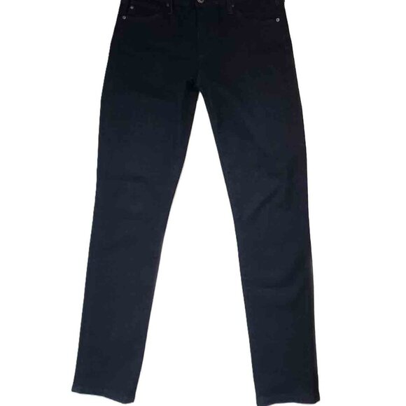 Adriano Goldschmied Dark Denim Jeans Blue Cigarette Leg Women's Side 28R - Picture 2 of 6